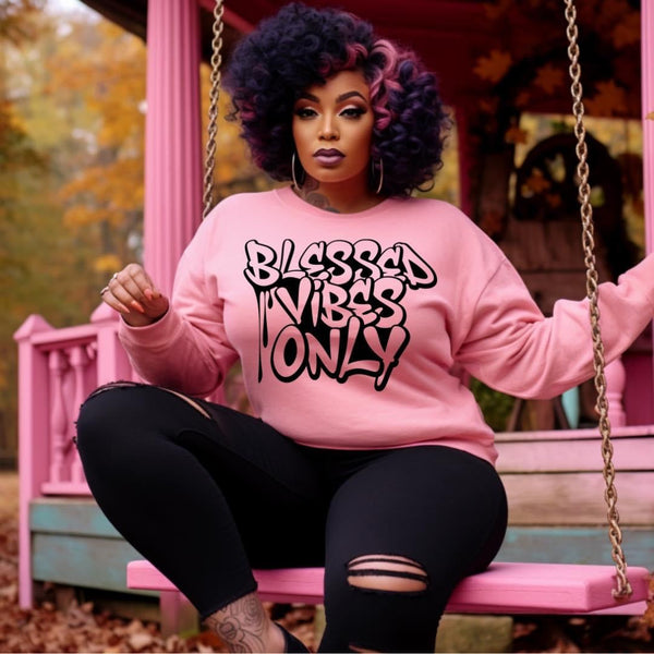 Blessed Vibes Only Women Sweatshirt